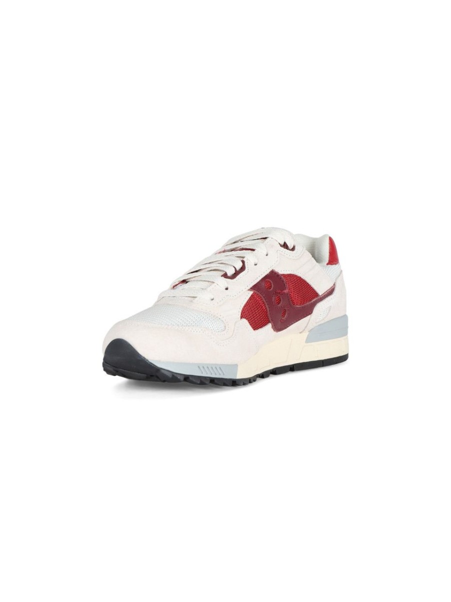 Uomo SAUCONY | Sneakers Shadow 5000 In Pelle E Tessuto Rosso