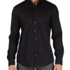 Uomo CALVIN KLEIN | Camicia Slim Fit In Cotone Stretch Nero