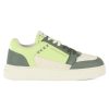 Donna EMPORIO ARMANI | Sneakers In Pelle Ed Ecopelle Con Scritta Logo Verde