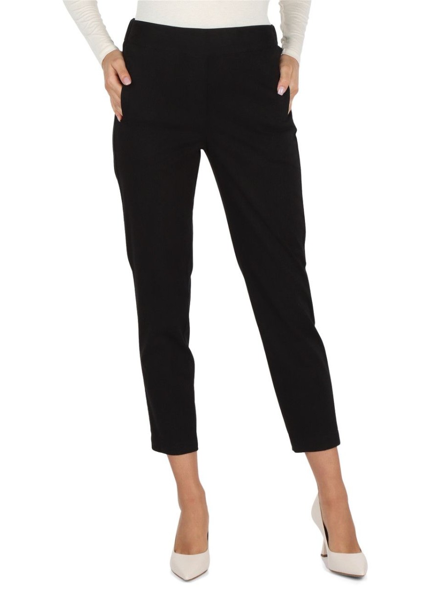 Donna ALESSIA SANTI | Pantalone In Cotone E Viscosa Stretch Nero