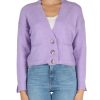 Donna MARKUP | Cardigan Con Tasche Frontali Viola Chiaro