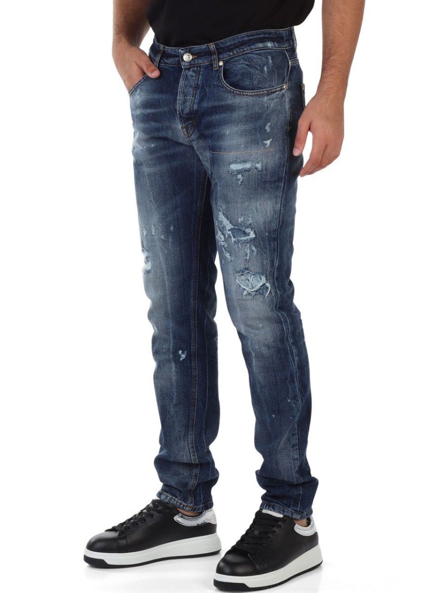 Uomo RICHMOND | Pantalone Jeans Cinque Tasche Sid Regular Fit Blu