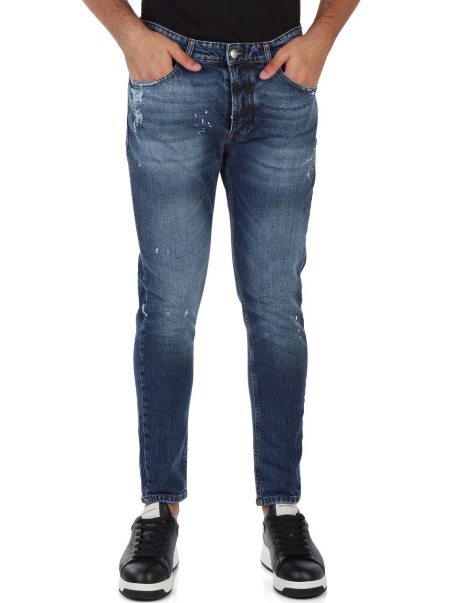 Uomo RICHMOND | Pantalone Jeans Cinque Tasche Lou Slim Tapered Blu