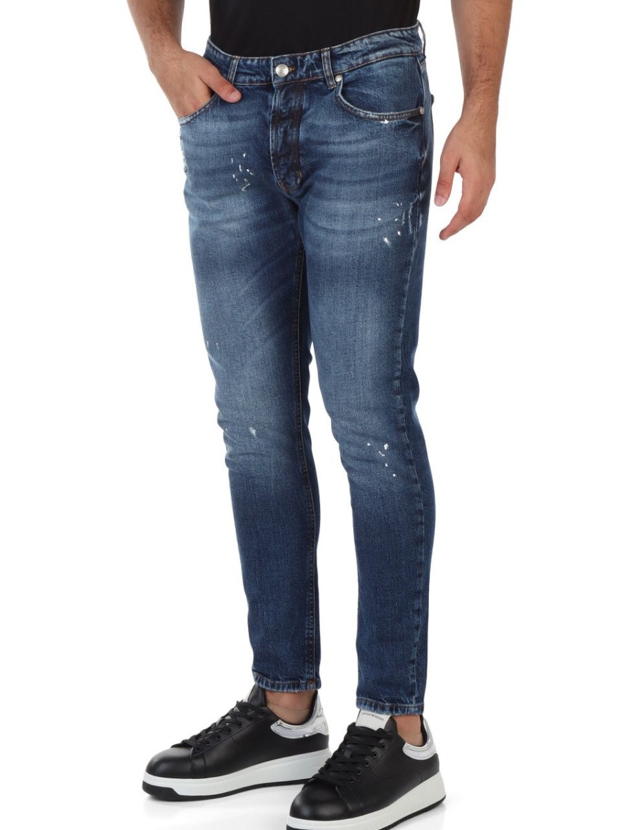 Uomo RICHMOND | Pantalone Jeans Cinque Tasche Lou Slim Tapered Blu