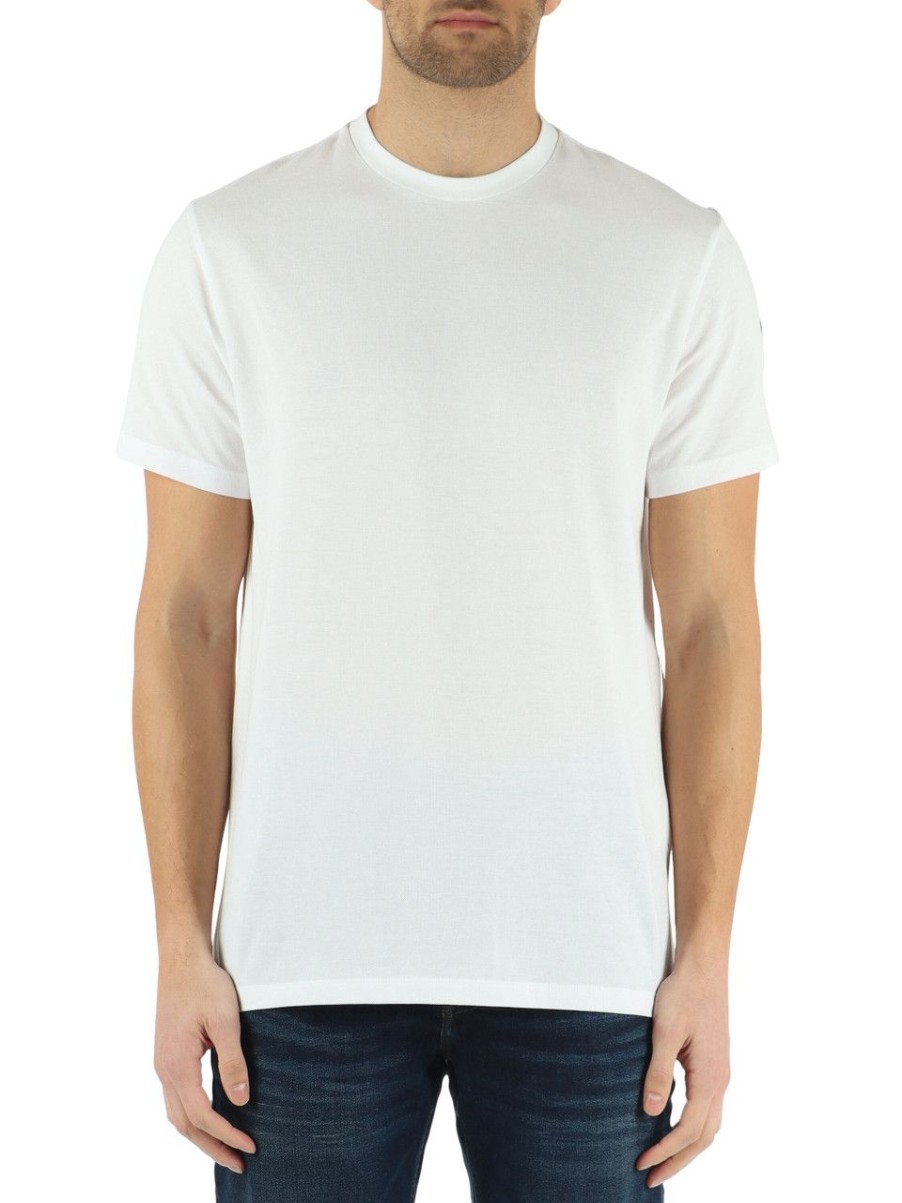 Uomo COLMAR | T-Shirt Regular Fit Start In Cotone Piquet Bianco