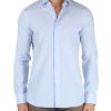 Uomo MICHAEL MICHAEL KORS | Camicia Slim Fit Easy Care In Cotone Stretch Celeste