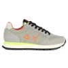 Uomo SUN68 | Sneakers In Pelle E Tessuto Tom Fluo Grigio