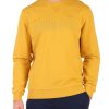 Uomo AERONAUTICA MILITARE | Felpa Comfort Fit In Cotone Garzato Con Ricamo Logo Giallo Scuro