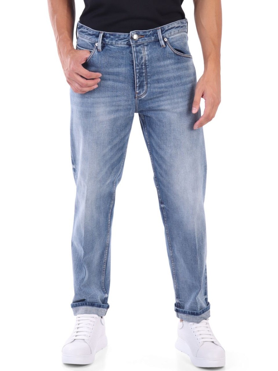 Uomo EMPORIO ARMANI | Lab: Pantalone Jeans Cinque Tasche J69 Loose Fit Blu Chiaro