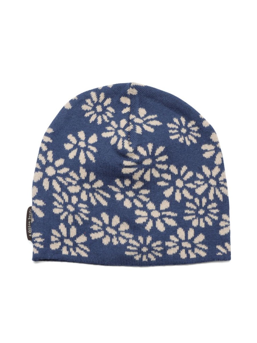 Donna ALESSIA SANTI | Cappello In Misto Lana Con Motivo Floreale Blu