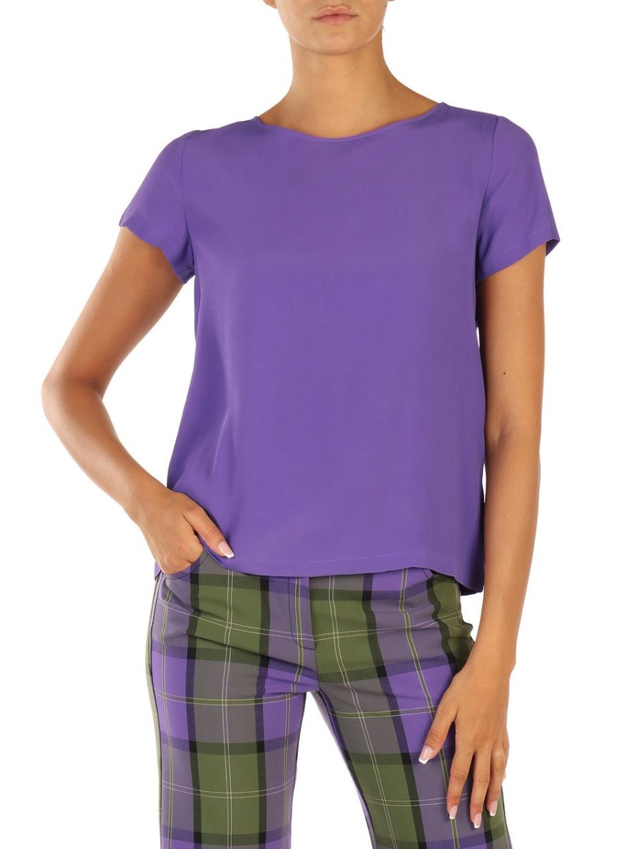 Donna EMME MARELLA | Blusa In Misto Seta Polonia Viola