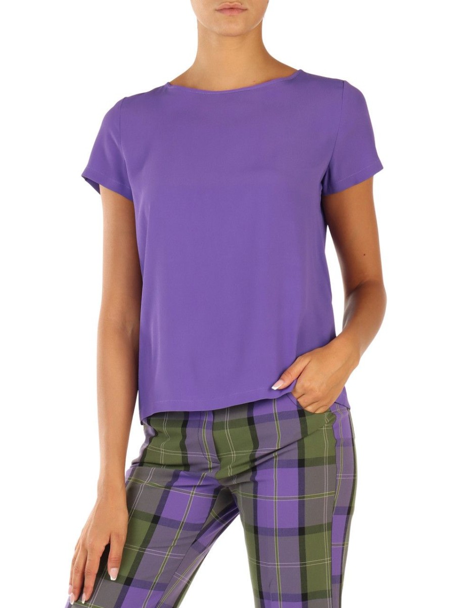 Donna EMME MARELLA | Blusa In Misto Seta Polonia Viola