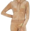 Donna JUICY COUTURE | Felpa Con Cappuccio In Velluto Robert Beige