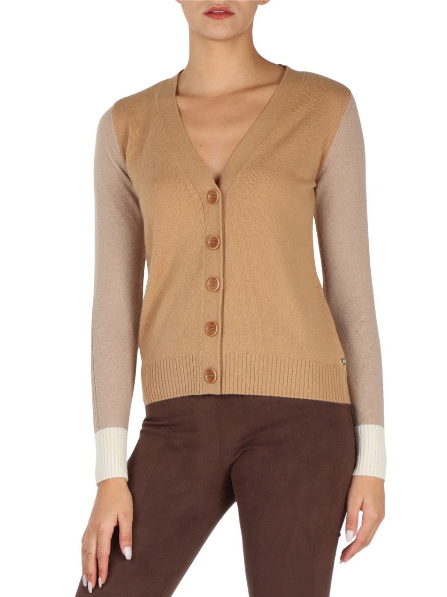 Donna PENNYBLACK | Cardigan In Lana E Cashmere Foglio Beige