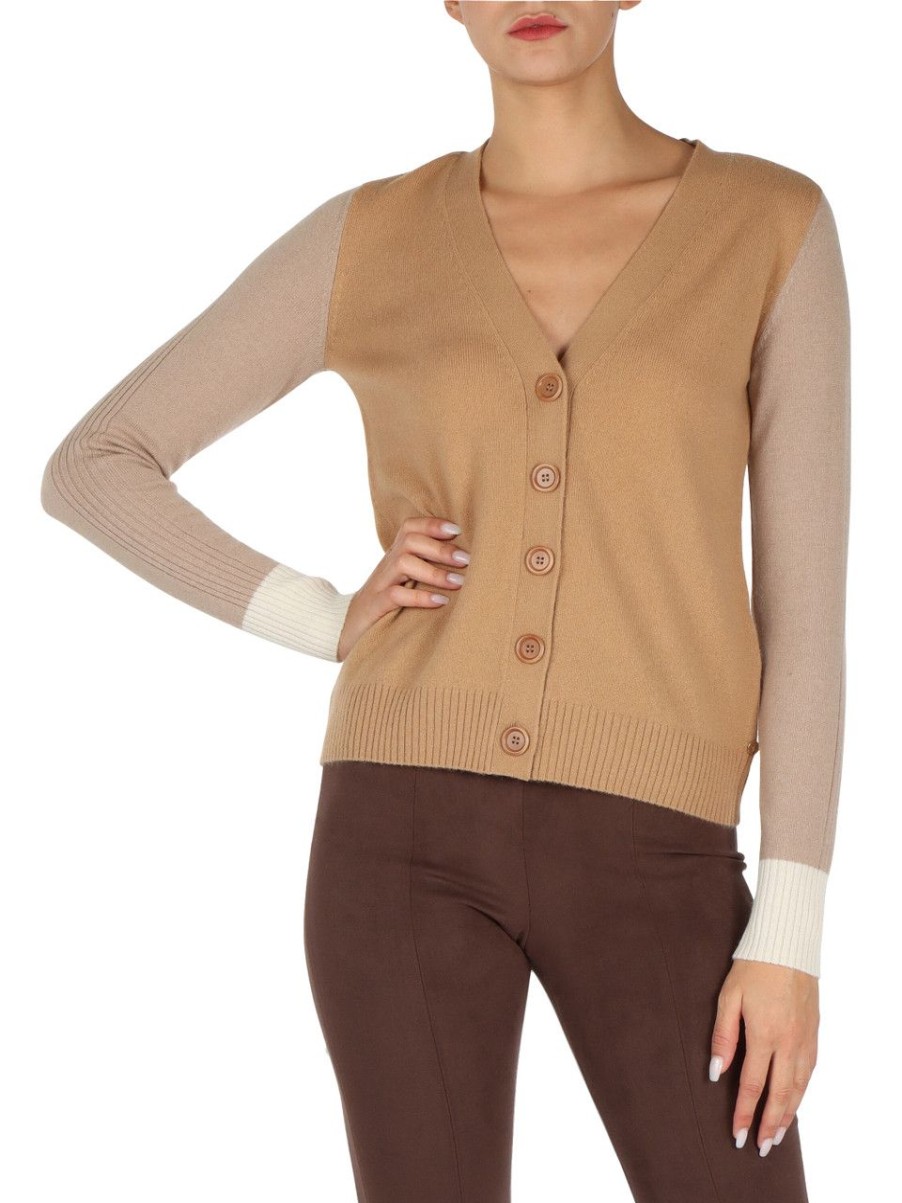 Donna PENNYBLACK | Cardigan In Lana E Cashmere Foglio Beige