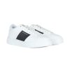 Uomo EMPORIO ARMANI | Sneakers In Pelle Con Scritta Logo Laterale Bianco