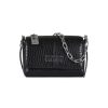 Donna VERSACE JEANS COUTURE | Borsa A Mano Effetto Coccodrillo Nero