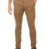 Uomo REPLAY | Pantalone Chino Slim Fit Zeumar Hyperflex In Denim Marrone Chiaro