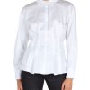 Donna GUESS | Camicia In Cotone Stretch Con Ricamo Logo Frontale Bianco