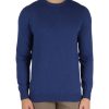 Uomo FAMA | Luxury: Maglia Girocollo In Lana Merino Extrafine Blu