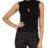 Donna MARCIANO GUESS | Top In Viscosa Con Placca Logo Nero