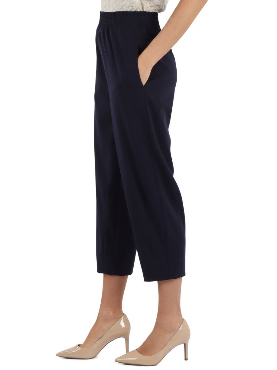 Donna ALESSIA SANTI | Pantalone In Misto Viscosa Adele Blu Scuro