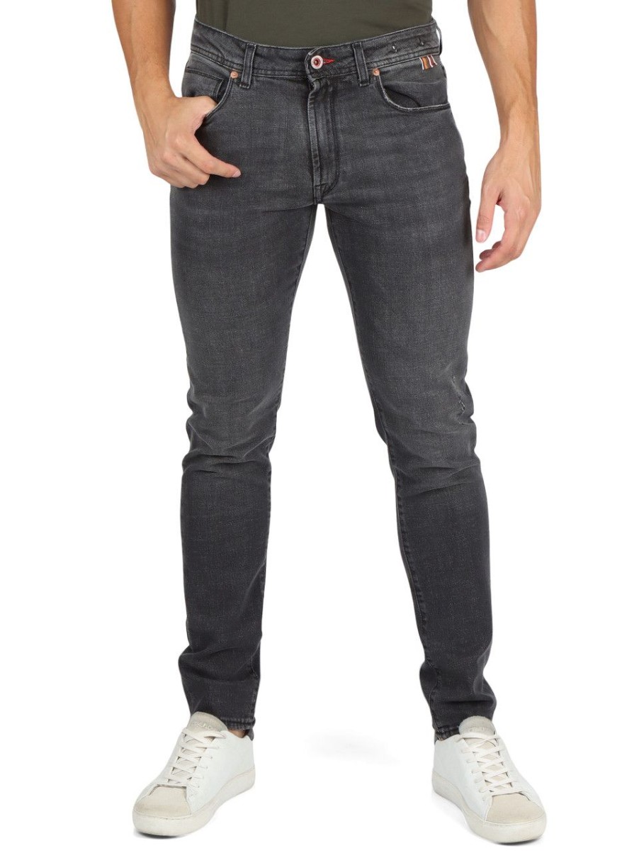 Uomo QB24 | Pantaloni Jeans Cinque Tasche Carro Slim Fit Grigio Scuro