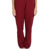 Donna TRUSSARDI | Pantalone Sportivo In Cotone Garzato Con Ricamo Logo Bordeaux