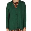 Donna MALìPARMI | Cardigan In Misto Lana E Cashmere New Soft Wool Verde