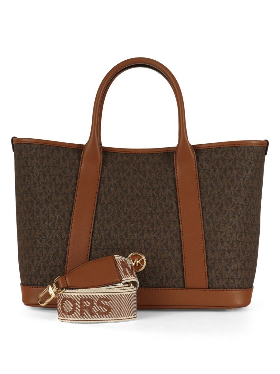 Donna MICHAEL MICHAEL KORS | Borsa A Mano Luisa Medium Con Stampa Logo Marrone