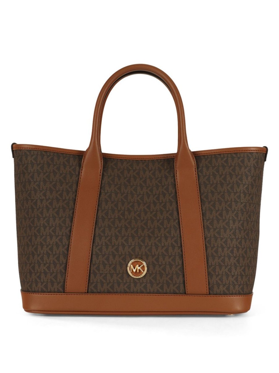 Donna MICHAEL MICHAEL KORS | Borsa A Mano Luisa Medium Con Stampa Logo Marrone