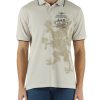 Uomo AERONAUTICA MILITARE | Polo In Cotone Piquet Con Ricamo Logo Frontale Beige