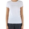 Donna ARMANI EXCHANGE | T-Shirt In Cotone Stretch Con Scritta Logo Gommata Bianco