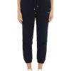 Donna TOMMY HILFIGER | Pantalone Sportivo In Cotone Garzato Blu Scuro