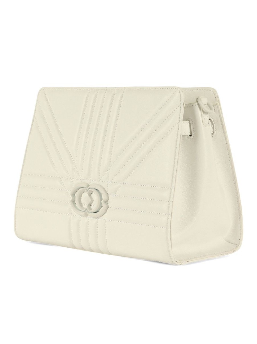 Donna LA CARRIE | Borsa A Mano In Pelle Grate Medium Bianco