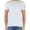 Uomo REPLAY | T-Shirt In Cotone Con Stampa Logo A Rilievo Bianco