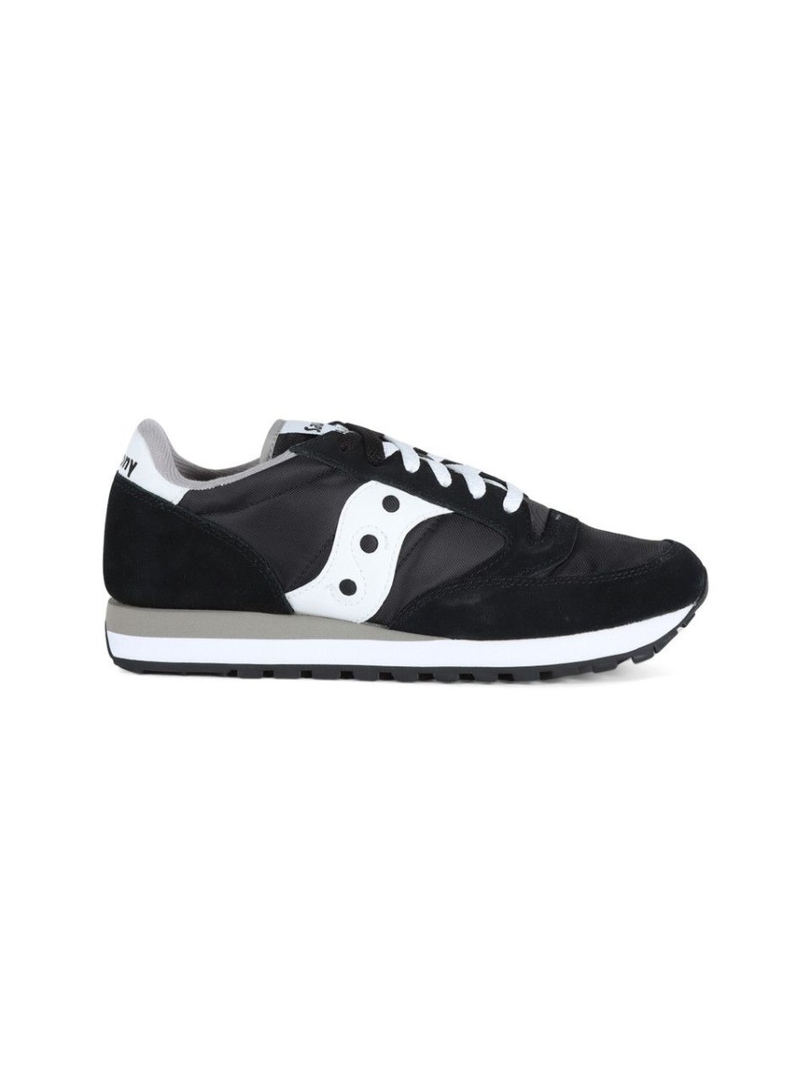 Uomo SAUCONY | Sneakers Jazz Original In Pelle E Tessuto Bianco/Nero