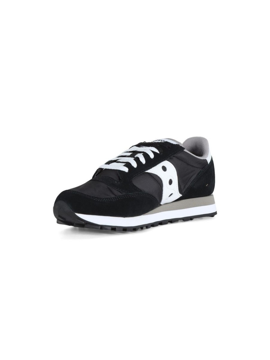 Uomo SAUCONY | Sneakers Jazz Original In Pelle E Tessuto Bianco/Nero