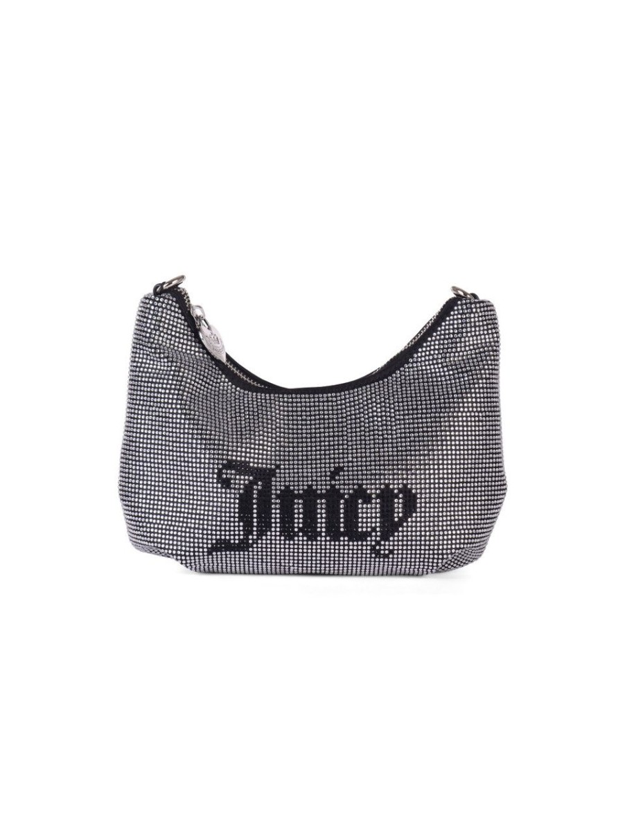 Donna JUICY COUTURE | Borsa Hobo Hazel Small Con Strass Nero