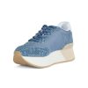 Donna LIU JO | Sneakers Platform Dreamy 03 Con Inserti Effetto Denim Blu Chiaro