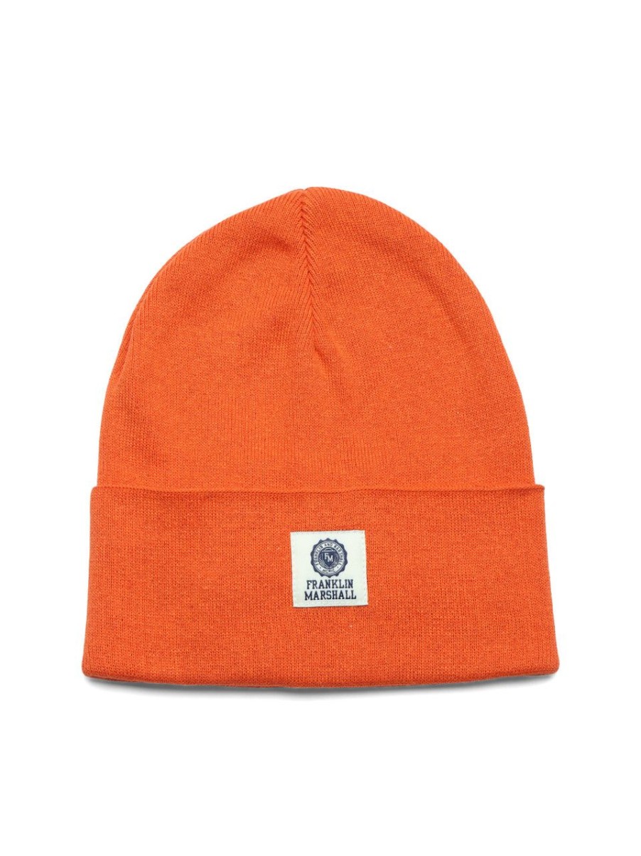 Donna FRANKLIN & MARSHALL | Cappello In Misto Cotone Con Patch Logo Arancione