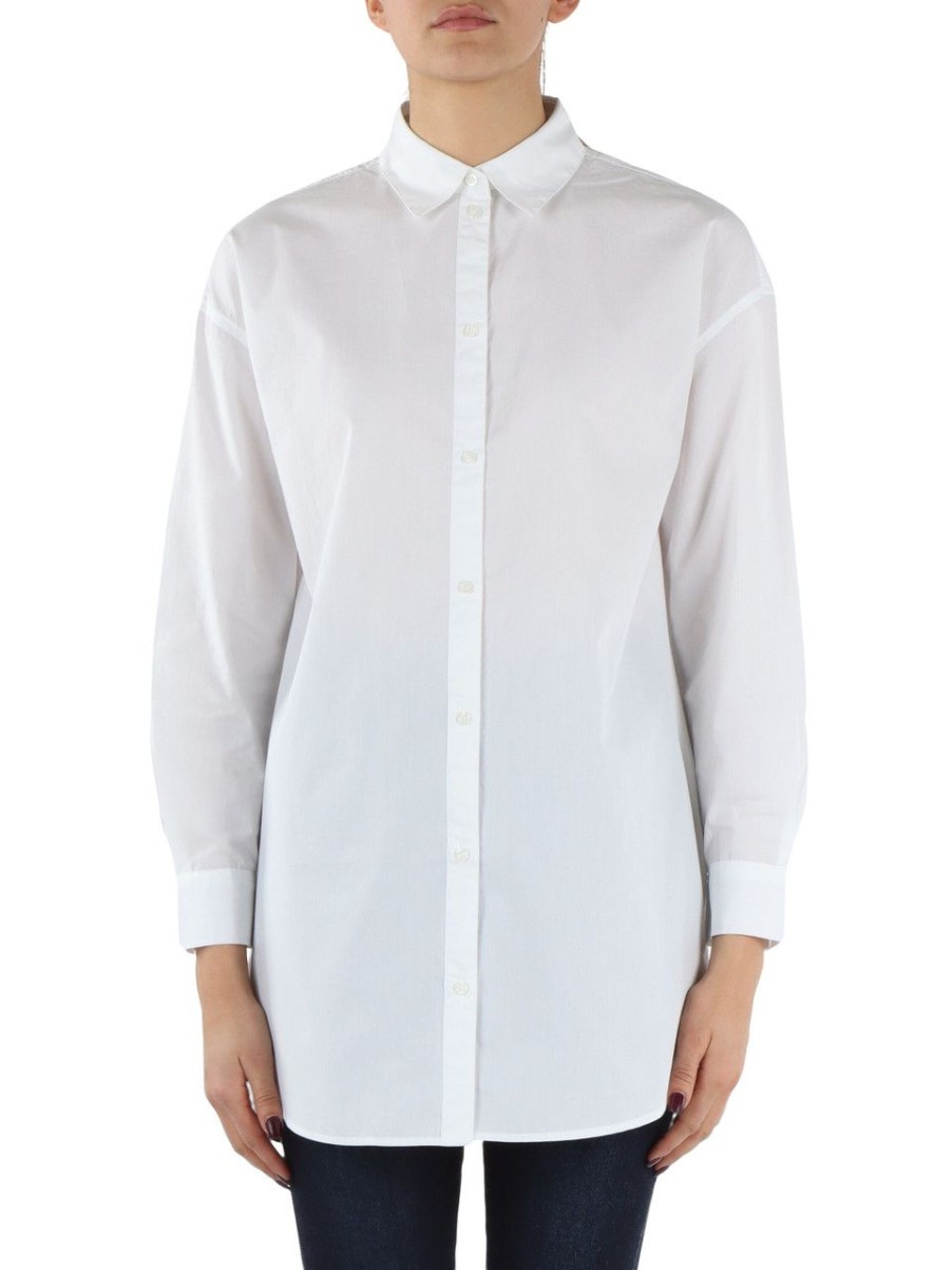 Donna ARMANI EXCHANGE | Camicia Oversize In Cotone Bianco