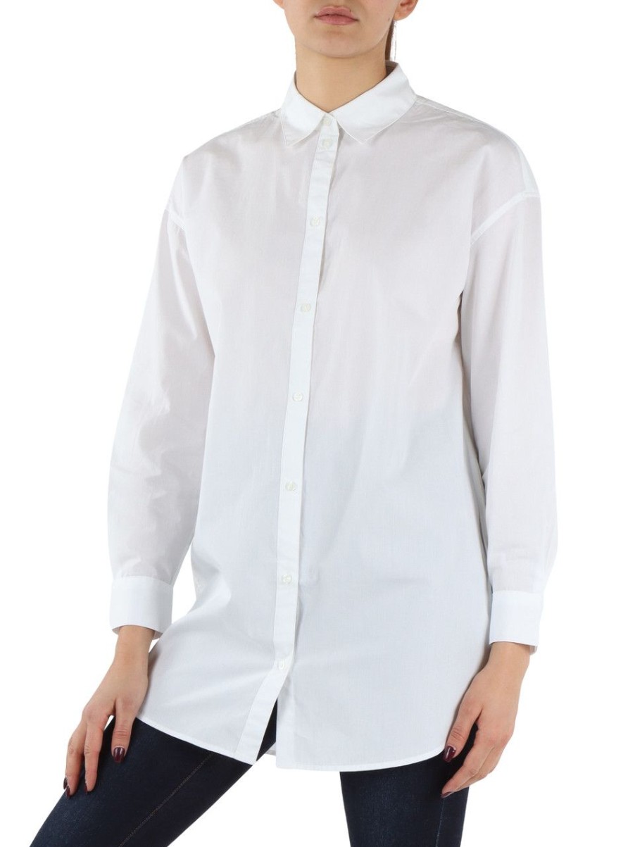 Donna ARMANI EXCHANGE | Camicia Oversize In Cotone Bianco