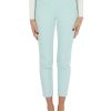 Donna ELISABETTA FRANCHI | Pantalone In Crepe Stretch Con Placca Logo Celeste