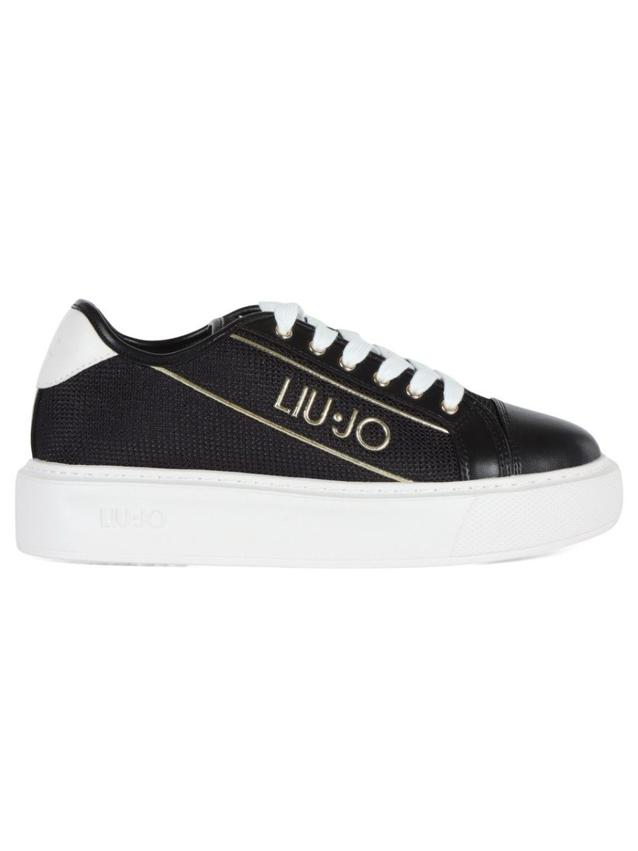 Donna LIU JO | Sneakers In Tessuto Ed Ecopelle Kylie 26 Nero