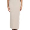 Donna CALVIN KLEIN | Gonna Lunga In Lana Con Spacco Laterale Beige