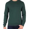 Uomo REPLAY | Maglia Girocollo In Cotone Verde Scuro