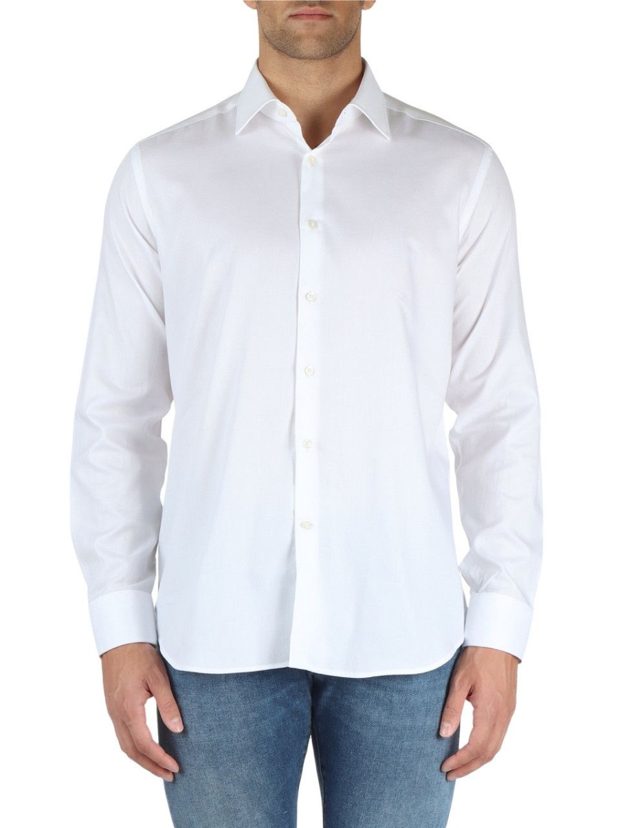 Uomo GHIRARDELLI | Camicia In Cotone Bianco