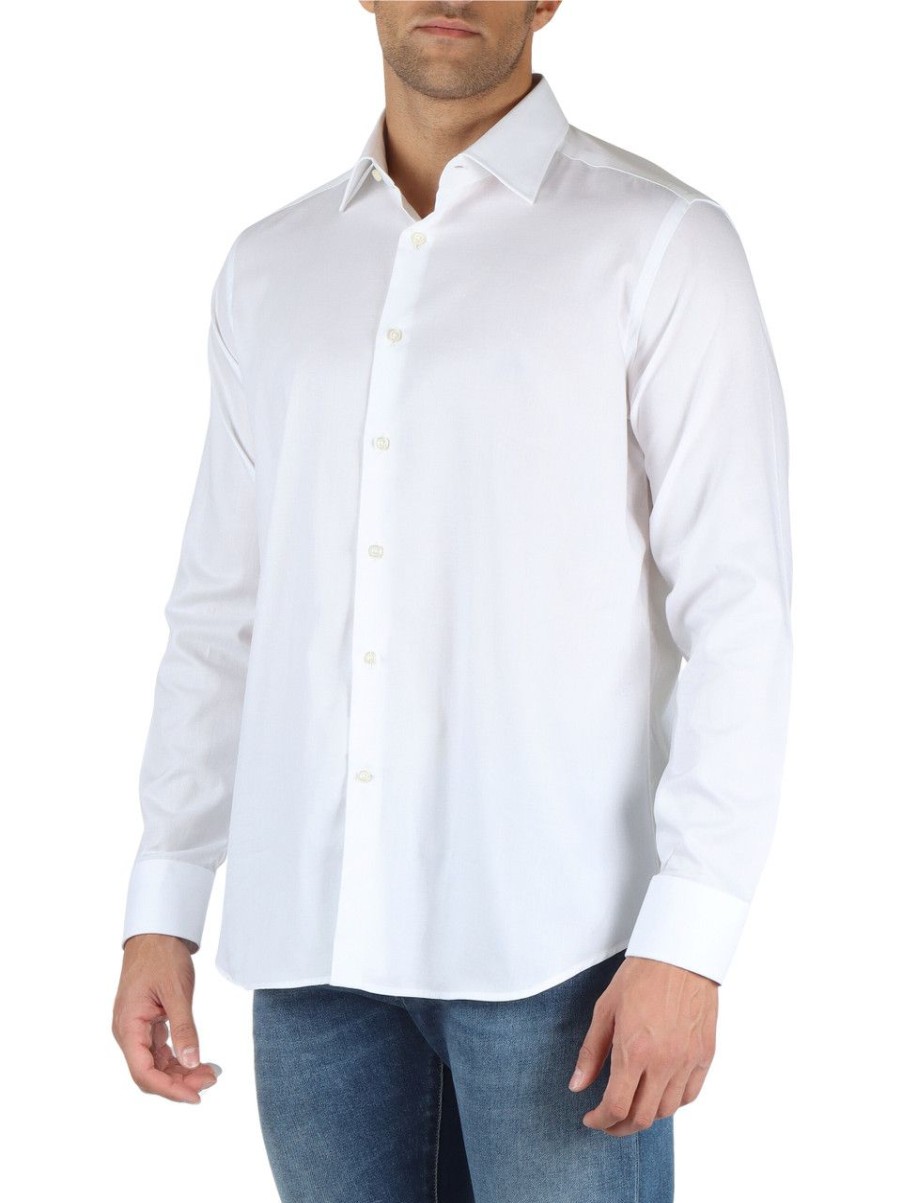 Uomo GHIRARDELLI | Camicia In Cotone Bianco