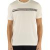 Uomo TOMMY HILFIGER | T-Shirt Regular Fit In Cotone Con Stampa Logo Frontale Bianco